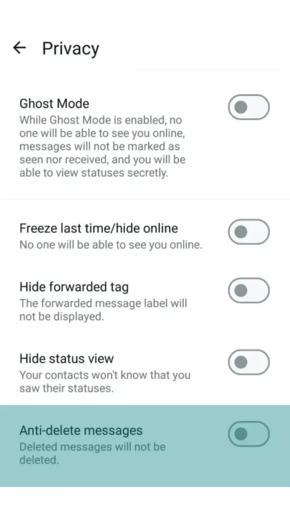 GB WhatsApp Anti-delete