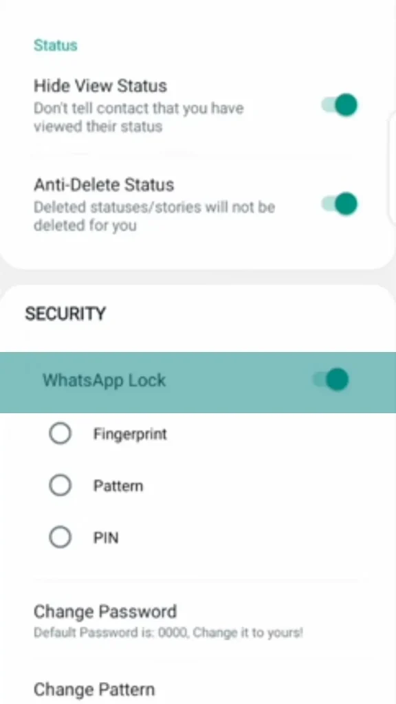 GB WhatsApp App Lock